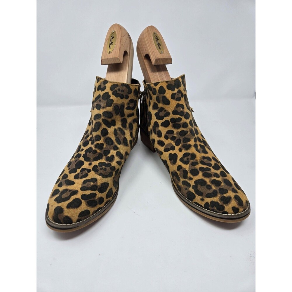 Blondo Liam Waterproof Leopard Suede Ankle Booties Sz 11 Mob Wife Aesthetic - Picture 3 of 12